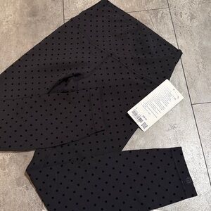 Align high rise pant 25” *flocked polka flock black